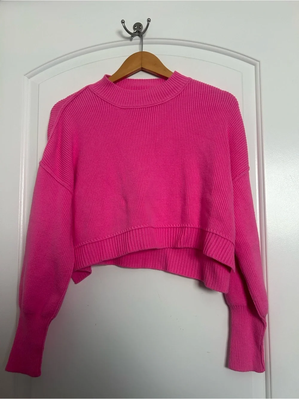 Free People Easy Street Tunic Sweater Ribbed Oversize Pink size XS chic boho